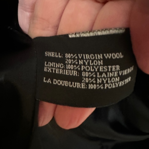 Women’s Trina Turk Double Breasted Black Wool Coat - Size 10 - Picture 7 of 8